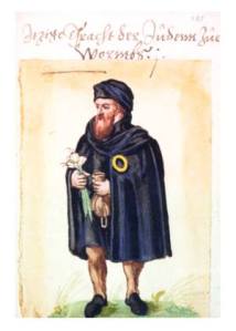 Jewish Man in Worms, Germany, 16th c. Source: Wikimedia Commons.