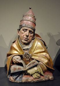 15th century bust of Gregorius I Maximus by Hans Bilger. Source: Wikimedia Commons.