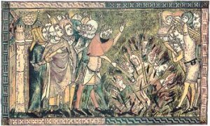 Jews Burned to Death in Strasbourg, c. 1349. Source: Wikimedia Commons.