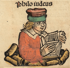 Depiction of Philo Judaeus in the Schedelsche Weltchronik (1493).