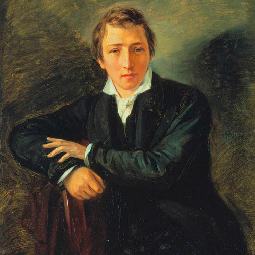 Heinrich Heine, portrait by Moritz Daniel Oppenheim via Wikimedia Commons.