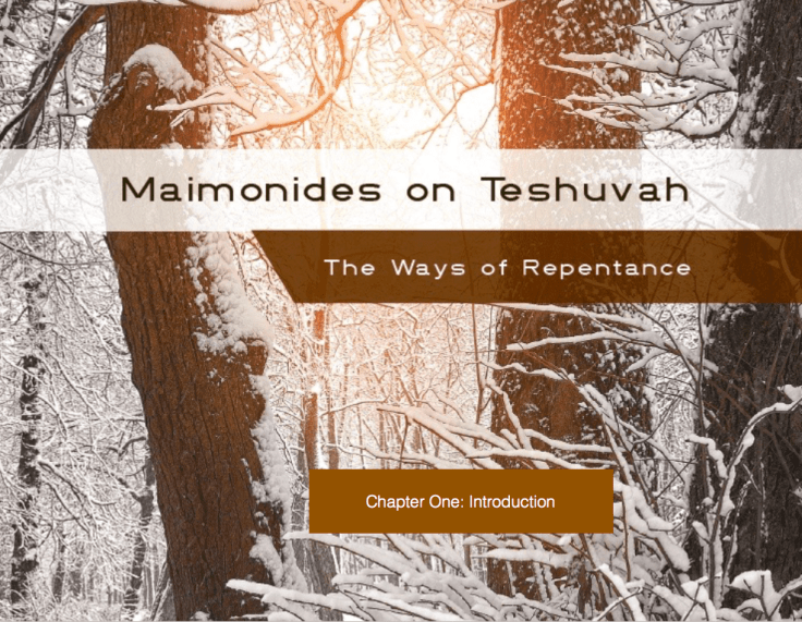 Maimonides On Teshuvah, Chapter&nbsp;One