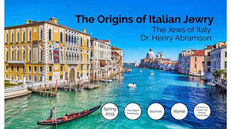 The Origins of Italian Jewry