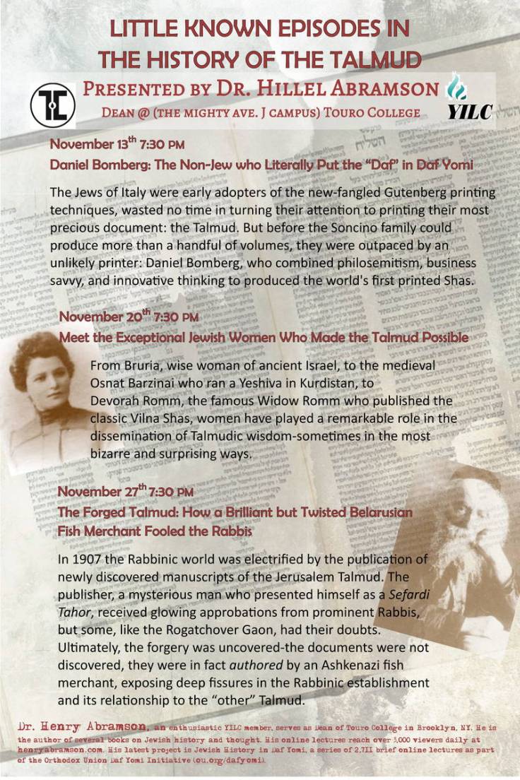 Little Known Episodes in the History of the Talmud: Three Lectures