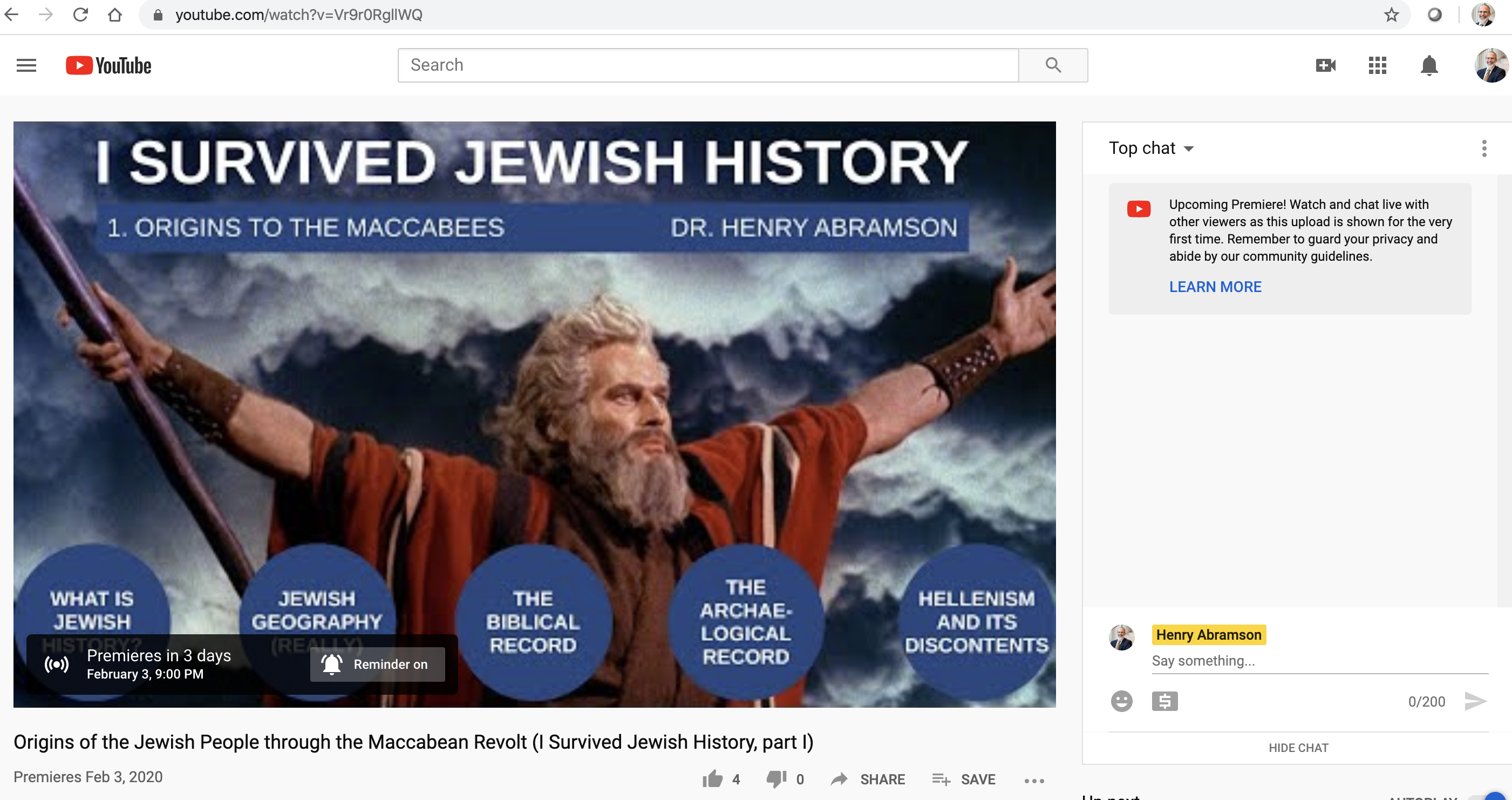 Origins of the Jewish People Premiere Monday&nbsp;Night