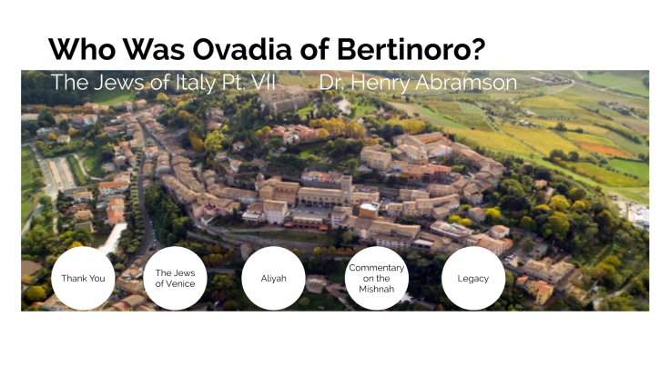 Who Was Rabbi Ovadiah of Bertinoro?