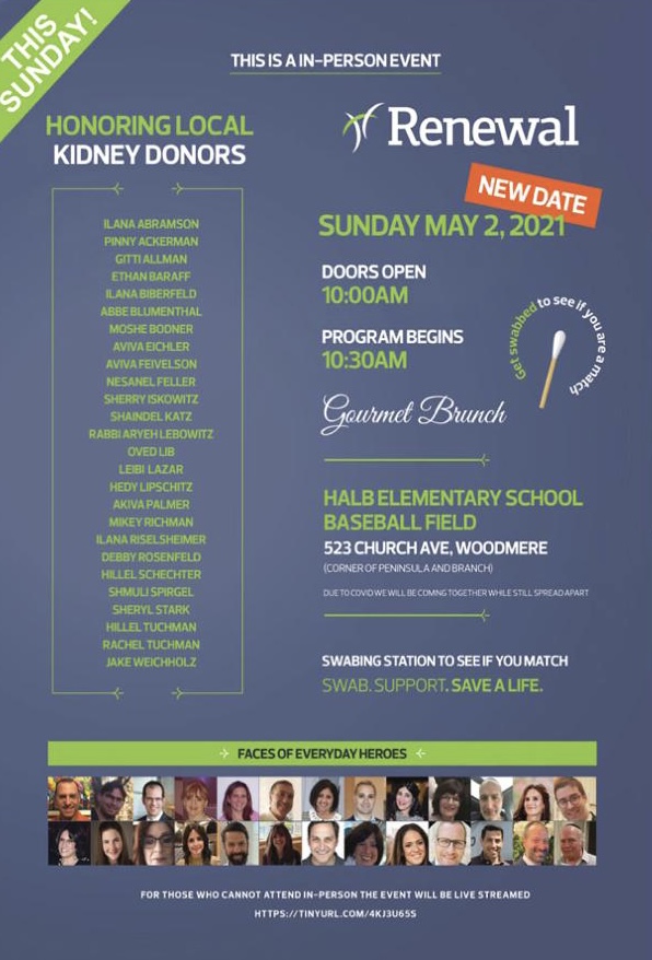 This Sunday: Honor our Community’s Kidney&nbsp;Donors