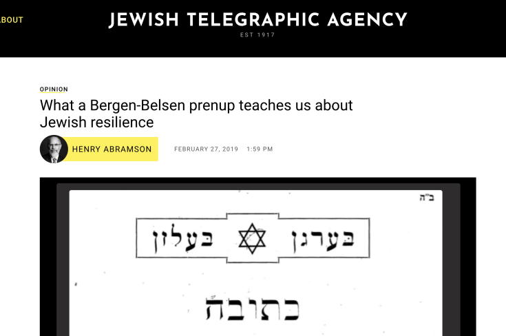 What a Bergen-Belsen prenup teaches us about&nbsp;resilience