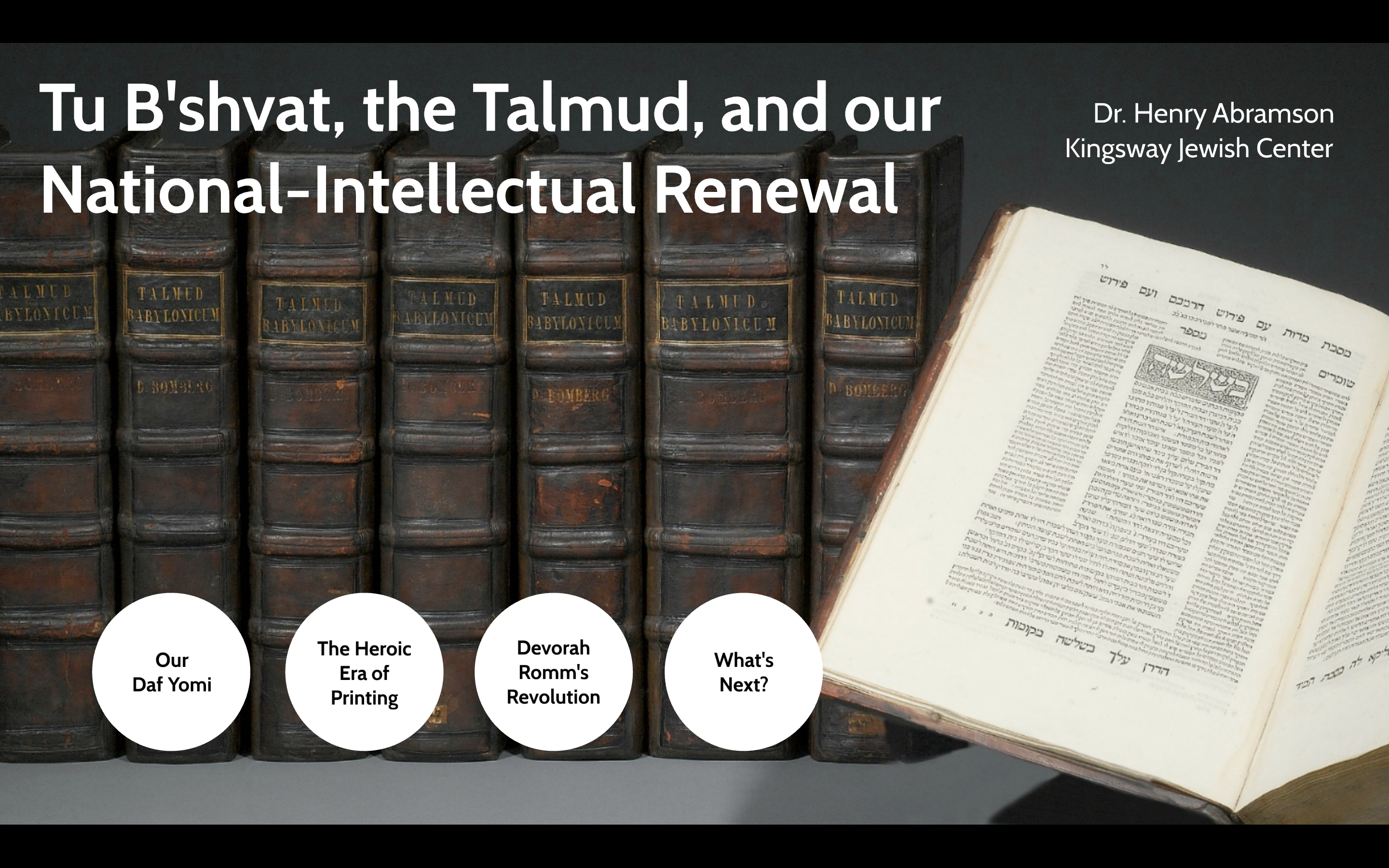 Tonight! Tu B’shvat Seder and Lecture at Kingsway Jewish&nbsp;Center