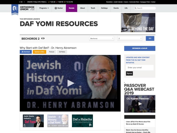 JEWISH HISTORY IN DAF YOMI STARTS&nbsp;FRIDAY!