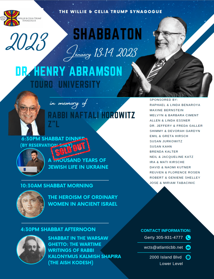 Paul of Tarsus; Shabbos in Miami; Webinar Today on The Saga of Dutch&nbsp;Jewry!