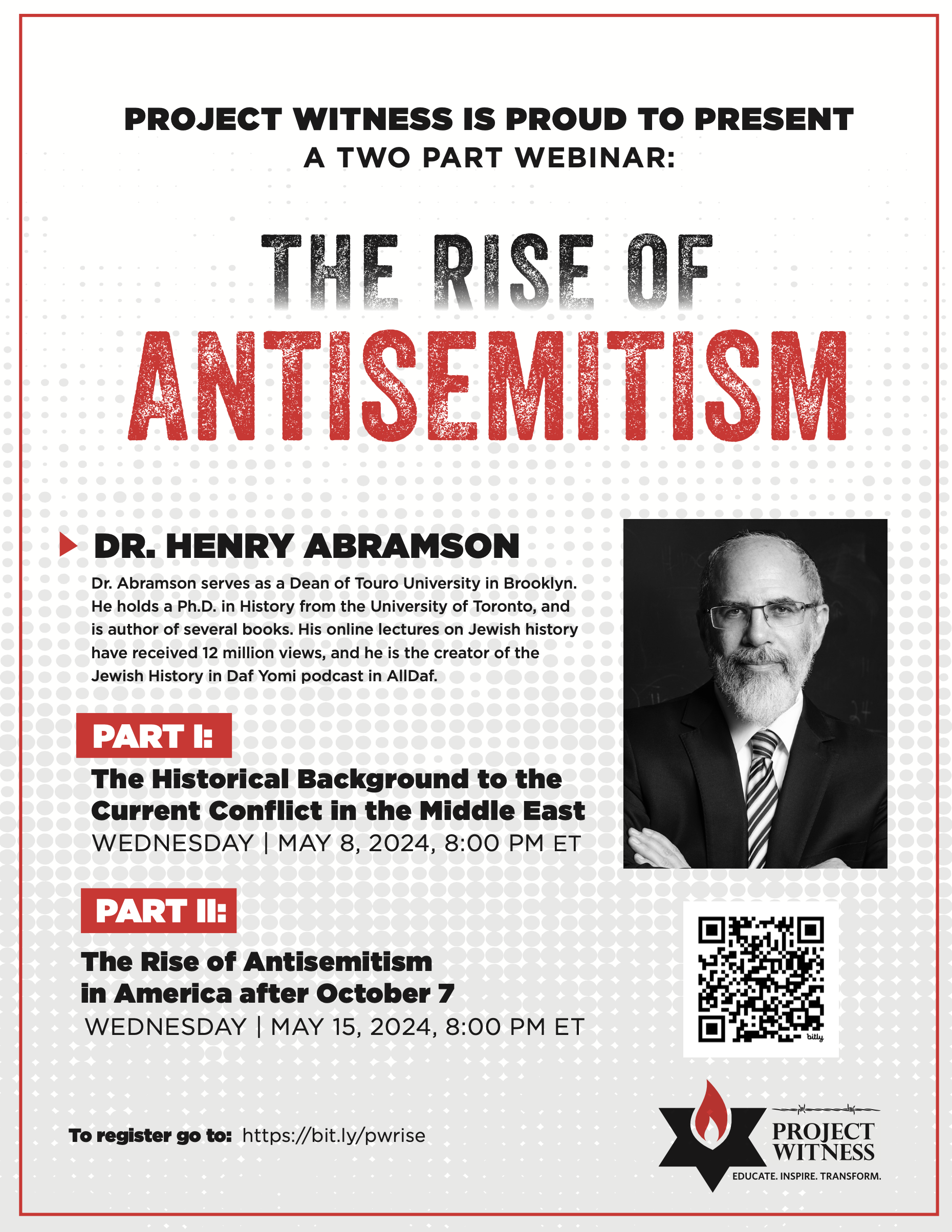 An Open Letter to Jewish Participants in the anti-Israel Protests; The Rise of Antisemitism (Webinar); Jewish Resilience; The Jews of Arab&nbsp;Lands