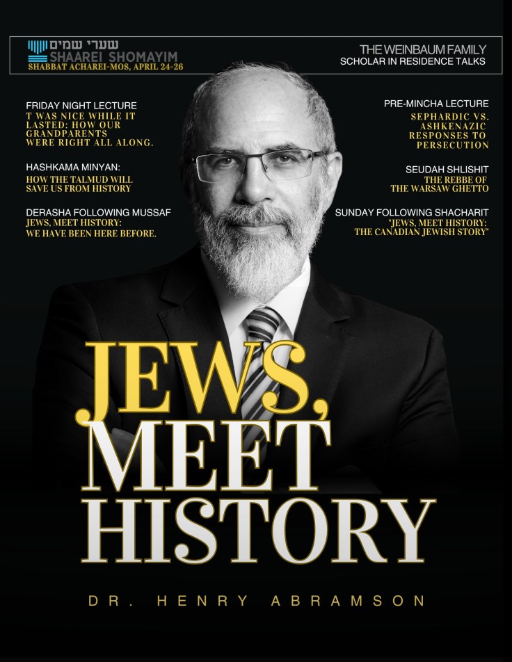 Toronto: Scholar In Residence this&nbsp;Shabbat!